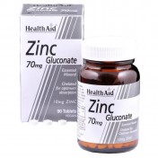 Health Aid Zinc Gluconate 70mg (10mg Elemental Zinc) Tablets 90