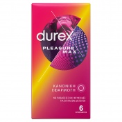 Durex Pleasuremax Κανονική Εφαρμογή 6τεμ