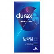 Durex Classic Natural Κανονική Εφαρμογή 6 τεμ
