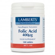 Lamberts Folic Acid 400mcg 100tabs