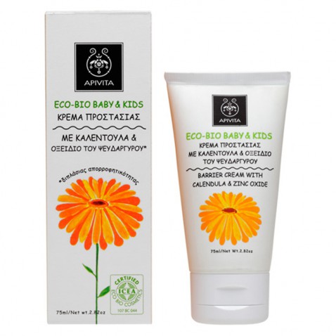 Apivita Eco Bio Baby & Kids Κρέμα Προστασίας Με Καλέντουλα & Οξείδιο Ψευδαργύρου 75ml