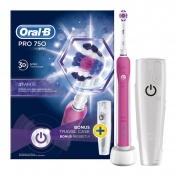 Oral B Pro 750 Pink & Bonus Travel Case