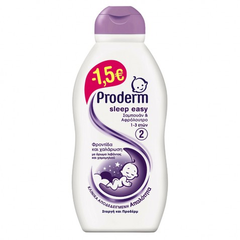 Proderm Σαμπουάν & Αφρόλουτρο Sleep Easy 400ml Promo Pack -1,50€