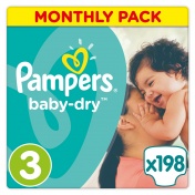 Pampers Baby Dry Monthly Pack No 3 Midi 4-9Kg 198 τμχ