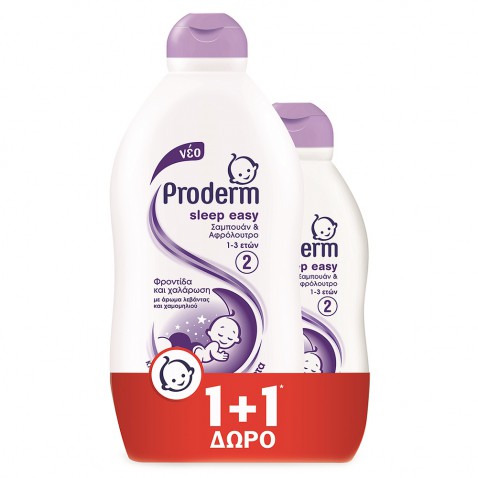 Proderm Σαμπουάν & Αφρόλουτρο Sleep Easy 400ml + 200ml ΔΩΡΟ