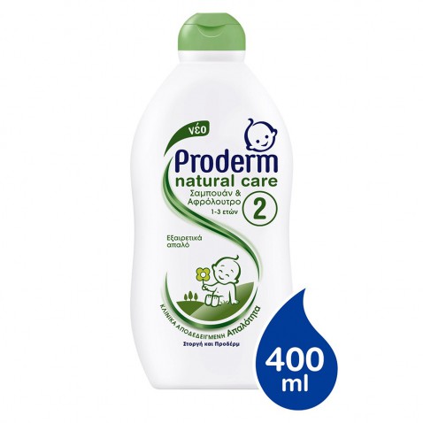 Proderm Σαμπουάν & Αφρόλουτρο Natural Care 400ml