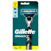 Gillette Mach 3 μηχανή με ξυραφάκι και 1 ανταλλακτικό.