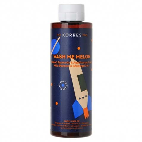 Korres Wash Me Melon Παιδικό Σαμπουάν & Αφρόλουτρο 2 σε 1 για Αγόρια 250ml