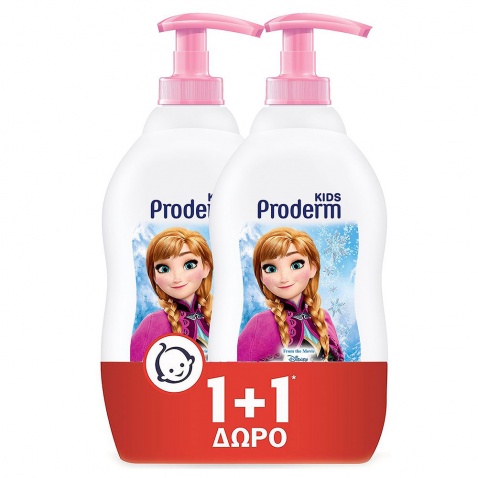 Proderm Kids Αφρόλουτρο Disney Frozen Κορίτσι 400ml 1+1 ΔΩΡΟ