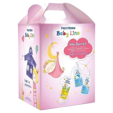 Frezyderm Promo New Born Kit Girl Baby Cream 175ml & Baby Bath 300ml & Baby Shampoo 300ml & ΔΩΡΟ Μπουρνούζι για Κορίτσι