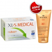 Omega Pharma Xl-S Medical Fat Binder 180 caps & ΔΩΡΟ Nuxe Sun Milky Lotion For Face & Body Spf 30 150ml
