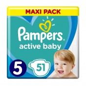 Pampers Active Baby No 5 Maxi Pack 11-16Kg 51τμχ