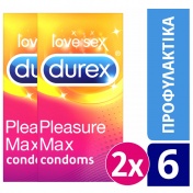 Durex Πακέτο 2 Durex Pleasuremax 6τμχ
