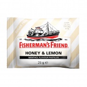 Fisherman's Friend Honey & Lemon Καραμέλες με Γεύση Μέλι, Λεμόνι & Μενθόλη Χωρίς Ζάχαρη 25g