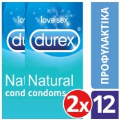 Durex Πακέτο 2 Durex Naturale 12τμχ