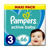 Pampers Active Baby No 3 Maxi Pack 6-10 kg 66τμχ