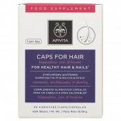 Apivita Caps For Hair Συμπλήρωμα Διατροφής για Υγιή Μαλλιά & Νύχια 30Caps