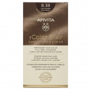 Apivita My Color Elixir Μόνιμη βαφή Μαλλιών N8,38 Ξανθό ανοιχτό μελί περλέ