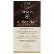 Apivita My Color Elixir Μόνιμη βαφή Μαλλιών N6,43 Ξανθό σκούρο χάλκινο μελί