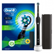 Oral B Pro 750 Black Edition & Bonus Travel Case