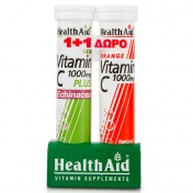 Health aid Promo Pack 1+1 Vitamin C 1000mg plus Echinacea 20eff.tabs με ΔΩΡΟ Vitamin C 1000mg 20eff.tabs