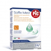 Pic Soffix Med 5x7cm 5τμχ Αποστειρωμένη Αντικολλητική Αυτοκόλλητη Γάζα