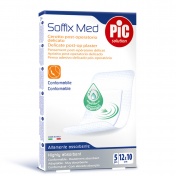 Pic Soffix Med 10x12cm 5τμχ Αποστειρωμένη Αντικολλητική Αυτοκόλλητη Γάζα