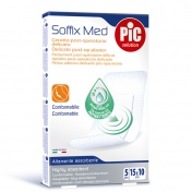 Pic Soffix Med 10x15cm 5τμχ Αποστειρωμένη Αντικολλητική Αυτοκόλλητη Γάζα