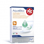 Pic Aquabloc 5x7cm 5τμχ Αποστειρωμένη Αδιάβροχη Αυτοκόλλητη Γάζα