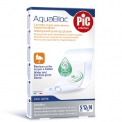 Pic Aquabloc 12x10cm 5τμχ Αποστειρωμένη Αδιάβροχη Αυτοκόλλητη Γάζα