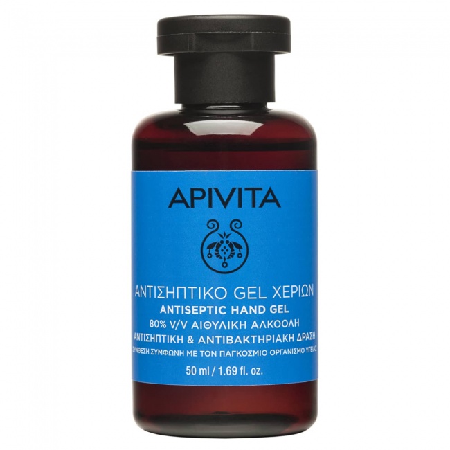 Apivita Αντισηπτικό Gel Χεριών με Αντιβακτηριακή Δράση με 80% Αιθυλική Αλκοόλη 50ml