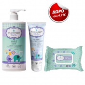 Pharmasept Promo Pack Baby Mild Bath 1Lt + Baby Extra Calm Cream 150ml + ΔΩΡΟ Soft Wipes 30τμχ