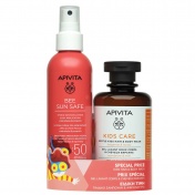 Apivita Promo Pack Bee Sun Safe Hydra Sun Kids Lotion Easy Application SPF50 200ml & Gentle Kids Hair & Body Wash 250ml 