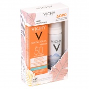 Vichy Capital Soleil Dry Touch Creme Ματ SPF50 50ml & ΔΩΡΟ Ιαματικό Ηφαιστειακό Νερό 50ml