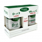Power Health Platinum Range D-Vit3 2000iu 30tabs & ΔΩΡΟ Vit.C 1000mg 20tabs - Promo Pack 1+1