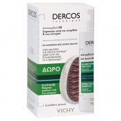 Vichy Dercos Shampoo Antipelliculaire Gras 390ml & ΔΩΡΟ Eco-Friendly Βούρτσα Μαλλιών