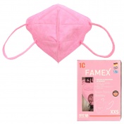 Famex Mask Παιδική Μάσκα Υψηλής Προστασίας FFP2 NR Pink 10τεμ.