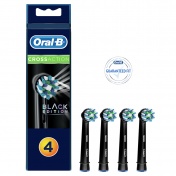 Oral B Ανταλλακτικά Cross Action Black Edition 4τεμ