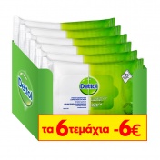 Dettol Υγρά Αντιβακτηριδιακά Μαντηλάκια 15τμχ - Promo Pack 6 τεμάχια -6€
