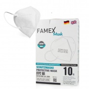 Famex Mask Μάσκα Υψηλής Προστασίας FFP2/KN95 Λευκή 10τεμ