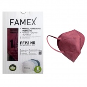Famex Mask Μάσκα Υψηλής Προστασίας FFP2/KN95 Μπορντώ 10τεμ