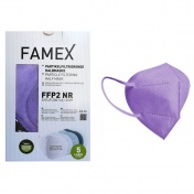 Famex Mask Μάσκα Υψηλής Προστασίας FFP2/KN95 Λιλά 10τεμ