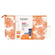 Vichy Promo Pack Capital Soleil Anti-Age Creme SPF50 50ml & ΔΩΡΟ Mineral 89 10ml σε Υπέροχο Καλοκαιρινό Νεσεσέρ