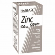 Health Aid Zinc Citrate 100mg 100tabs