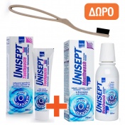 Unisept Toothpaste 100ml + Mouthwash 250ml & ΔΩΡΟ Οδοντόβουρτσα Professional ECO Ergonomic Medium
