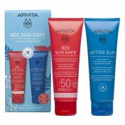 Apivita Bee Sun Safe Beach Essentials Hydra Fresh Face & Body Milk SPF50 100ml & After Sun Cool & Sooth Face & Body Gel-Cream 100ml