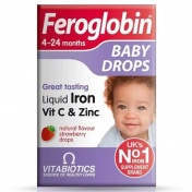 Vitabiotics Feroglobin Baby Drops Liquid Iron Vit C & Zinc 30ml