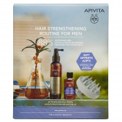 Apivita Promo Pack Hair Strengthening Routine for Men με Hair Loss Lotion 150ml & ΔΩΡΟ Mini Tonic Shampoo 75ml & Scalp Brush Massager