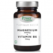 Power Health Platinum Range Magnesium 350mg & Vitamin B6 12mg 30caps