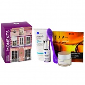 Panthenol Extra Promo Pack MOMENTS με Face Cleansing Gel 150ml, Sheet Mask 3τμχ, Face & Eye Cream 50ml, Face & Eye Serum 30ml & Brush 1τμχ
